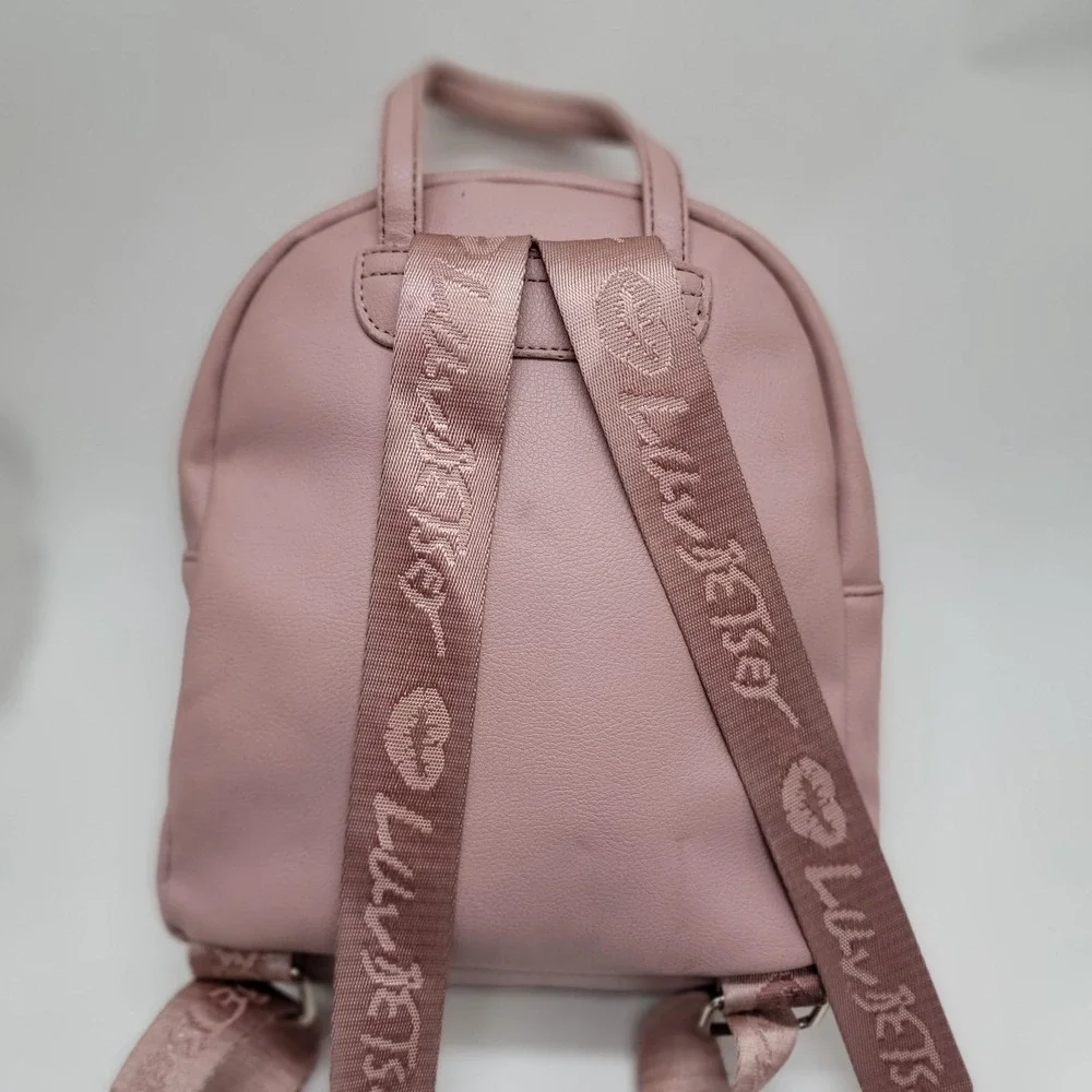 Luv Betsey by Betsey Johnson Pink Quilted Heart Backpack Adjustable Black Straps